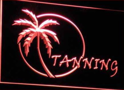 OPEN Tanning Sun Care Displays Neon Light Signs